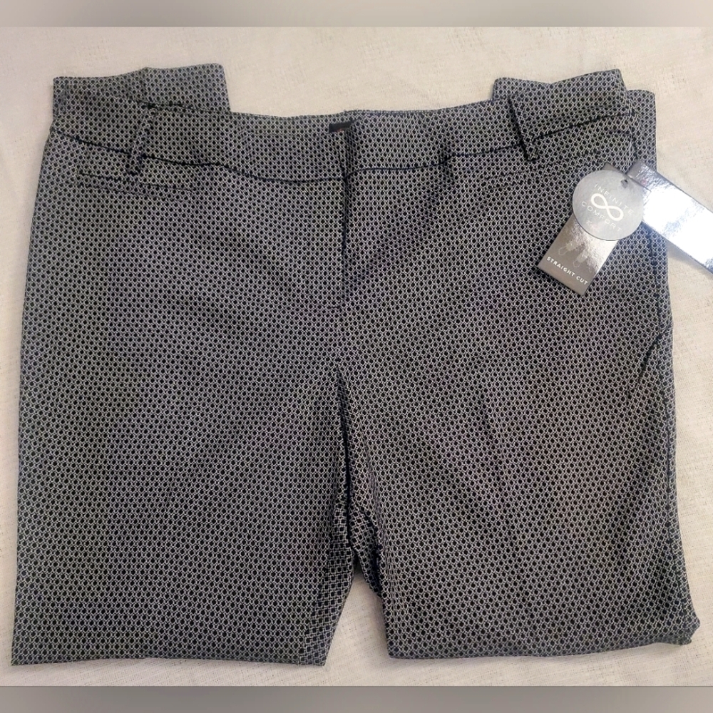 REKUCCI‎ infinite comfort straight cut tummy control pull on pants 24W nwt